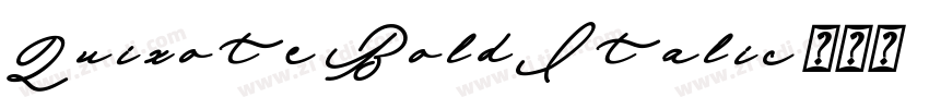 Quixote BoldItalic字体转换